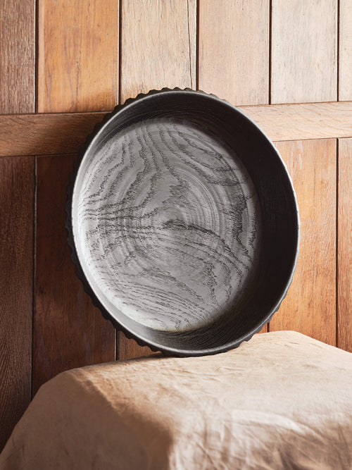 Ebonised Oak Serving Bowl