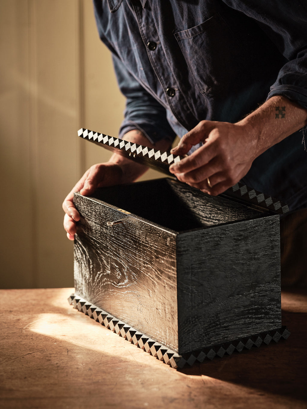 Ebonised Oak Trinket Chest